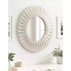Miroir en bois sculpté Usra 66 x 66 cm Kate & Laurel All Things Decor