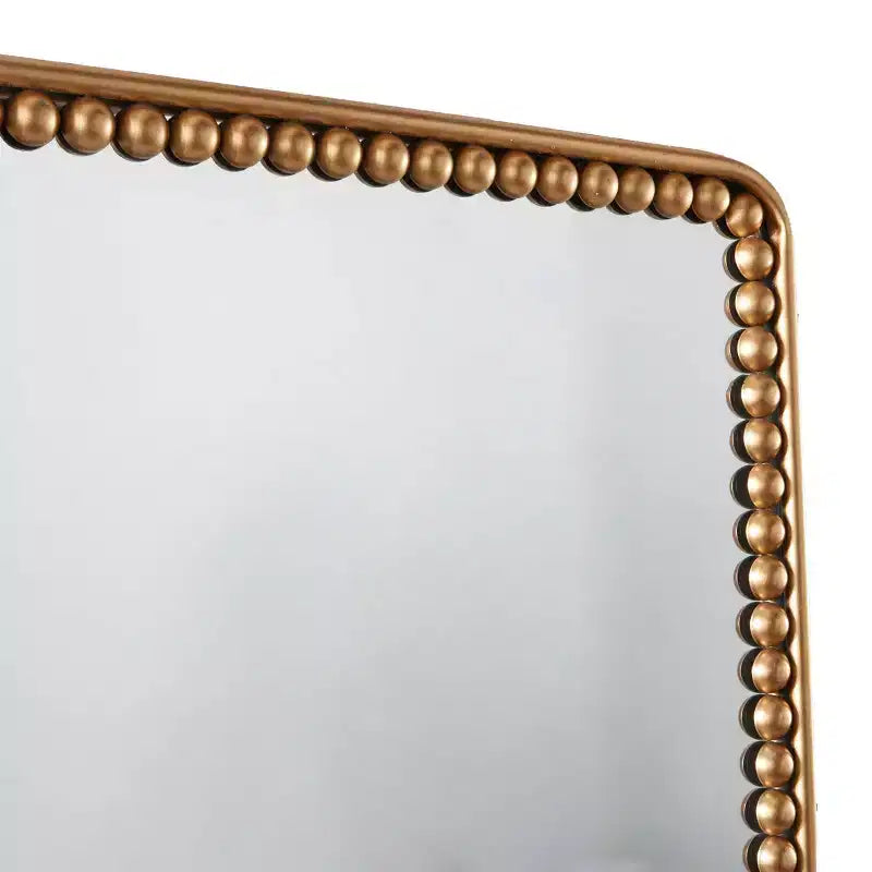 Miroir mural en métal perlé de 36 po x 24 po doré – Olivia & May : Miroir décoratif rectangulaire moderne, aucun assemblage requis