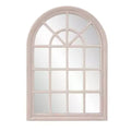 Howard Elliott 41"x29" Windowpane Wood Framed Wall Mirror Taupe