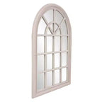 Miroir mural Howard Elliott 41"x29" avec encadrement en bois façon fenêtre, couleur taupe