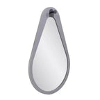 Miroir Howard Elliott Teardrop Saldar 71x46 cm avec Cadre en Bois Gris et Crochet en Métal Noir