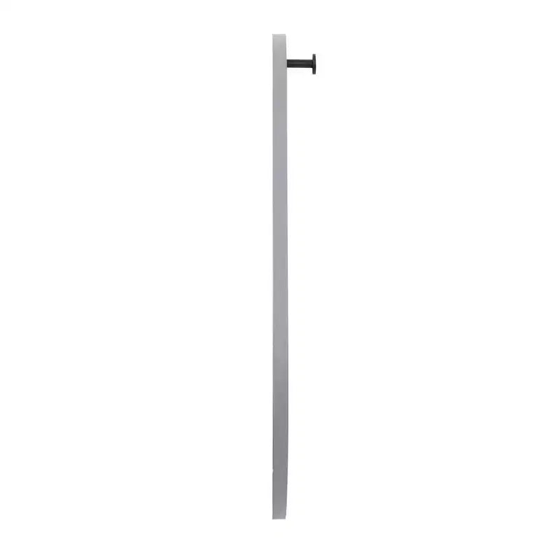Miroir Howard Elliott Teardrop Saldar 71x46 cm avec Cadre en Bois Gris et Crochet en Métal Noir