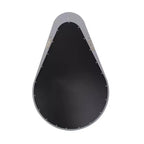 Miroir Howard Elliott Teardrop Saldar 71x46 cm avec Cadre en Bois Gris et Crochet en Métal Noir