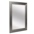 29.5" x 35.5" Metallic Raised Lip Frame Mirror Gray - Head West: Modern Rectangle, Beveled Glass, Wall Mount