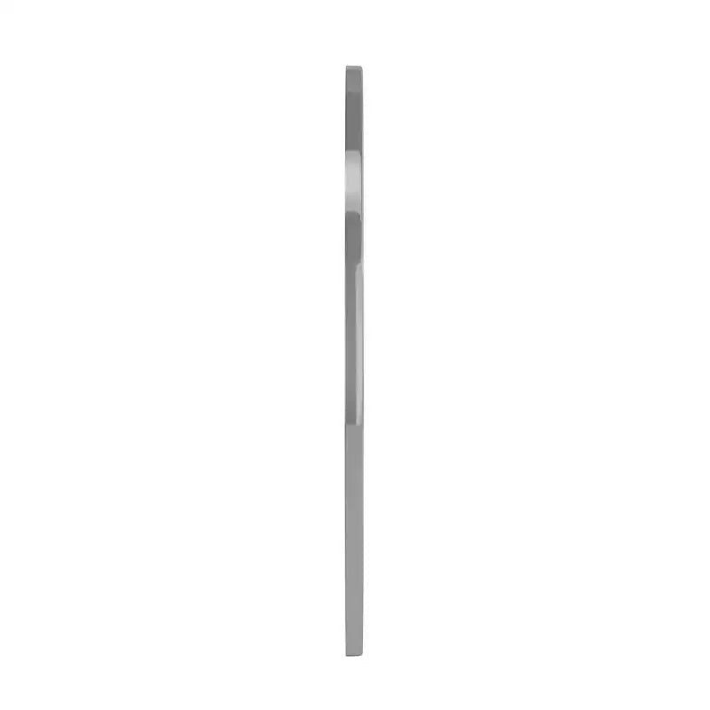 Miroir encadré rond en acier inoxydable argenté Simone de 34 pouces Howard Elliott
