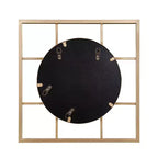 Howard Elliott Miroir mural doré circulaire et carré encadré en métal 20"x20" : Style moderne, aucun assemblage, montage mural