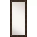 30" x 66" Non-Beveled Ridge Bronze Full Length Floor Leaner Mirror - Amanti Art: Includes Mounting Hardware