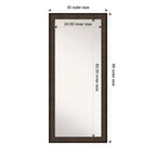 Miroir sur pied bronze Amanti Art, 76,2 cm x 167,6 cm, sans biseau, Ridge : Fixations incluses