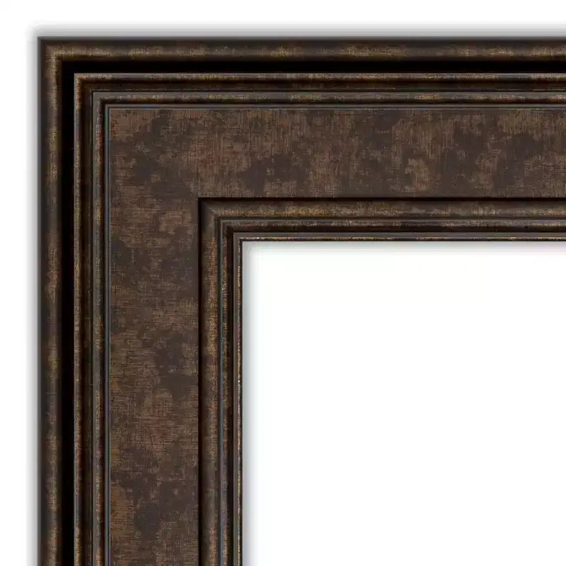 Miroir sur pied bronze Amanti Art, 76,2 cm x 167,6 cm, sans biseau, Ridge : Fixations incluses
