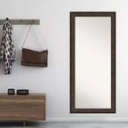 Miroir sur pied bronze Amanti Art, 76,2 cm x 167,6 cm, sans biseau, Ridge : Fixations incluses