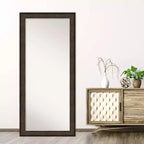 Miroir sur pied bronze Amanti Art, 76,2 cm x 167,6 cm, sans biseau, Ridge : Fixations incluses