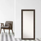 Miroir sur pied bronze Amanti Art, 76,2 cm x 167,6 cm, sans biseau, Ridge : Fixations incluses