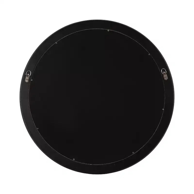 Miroir mural rond Wildomar de 26 po x 26 po noir par Kate & Laurel All Things Decor