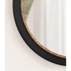 Miroir mural rond Wildomar de 26 po x 26 po noir par Kate & Laurel All Things Decor