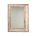 Olivia & May Metal Intricately Carved Wall Mirror Brown: Farmhouse Style, Iron Frame, No Assembly Required
