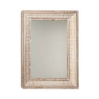 Olivia & May Metal Intricately Carved Wall Mirror Brown: Farmhouse Style, Iron Frame, No Assembly Required
