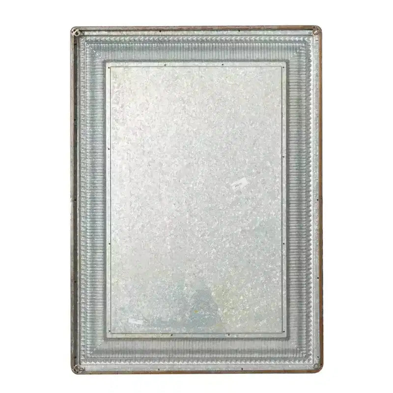 Olivia & May Miroir Mural Marron Métal Sculpté avec minutie : Style Ferme, Cadre en Fer, Aucun Assemblage Requis