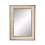 Olivia & May Miroir Mural Marron Métal Sculpté avec minutie : Style Ferme, Cadre en Fer, Aucun Assemblage Requis