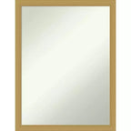 20" x 26" Non-Beveled Grace Brushed Gold Narrow Wall Mirror - Amanti Art: Modern Rectangular Vanity Mirror, Includes Mounting Hardware