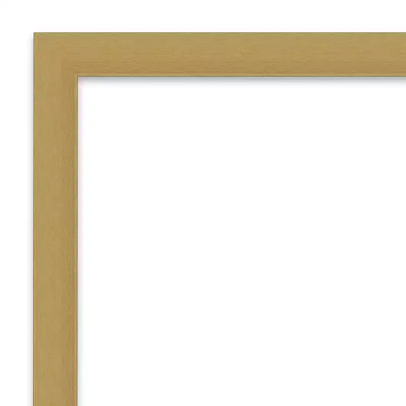 Miroir mural étroit Grace 50,8 cm x 66 cm sans biseau or brossé – Amanti Art : Miroir de courtoisie rectangulaire moderne, matériel de montage inclus
