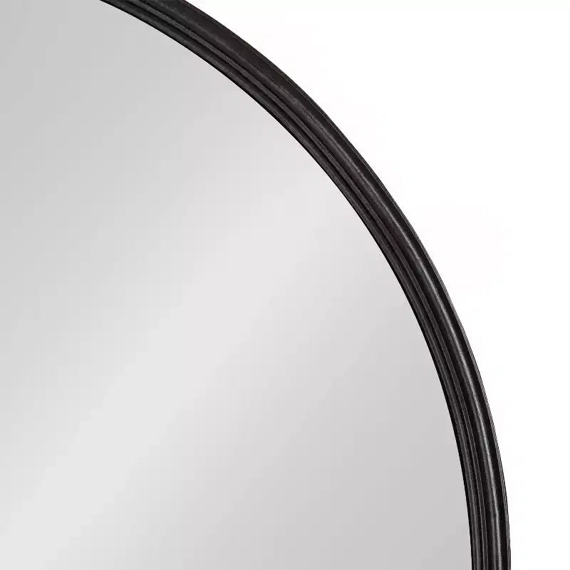 Miroir mural décoratif cercle plat Caskill 61 cm x 58,4 cm Noir – Kate & Laurel All Things Decor : style moderne, cadre en MDF, aucun assemblage requis