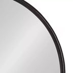 Miroir mural décoratif cercle plat Caskill 61 cm x 58,4 cm Noir – Kate & Laurel All Things Decor : style moderne, cadre en MDF, aucun assemblage requis