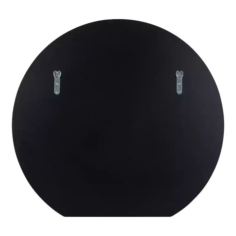 Miroir mural décoratif cercle plat Caskill 61 cm x 58,4 cm Noir – Kate & Laurel All Things Decor : style moderne, cadre en MDF, aucun assemblage requis