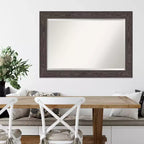 Miroir mural biseauté noir de 42 po x 30 po – Amanti Art : Rectangle moderne, aucun assemblage requis