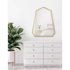 Miroir mural encadré Hammell Or 23" x 30" - Kate & Laurel All Things Decor
