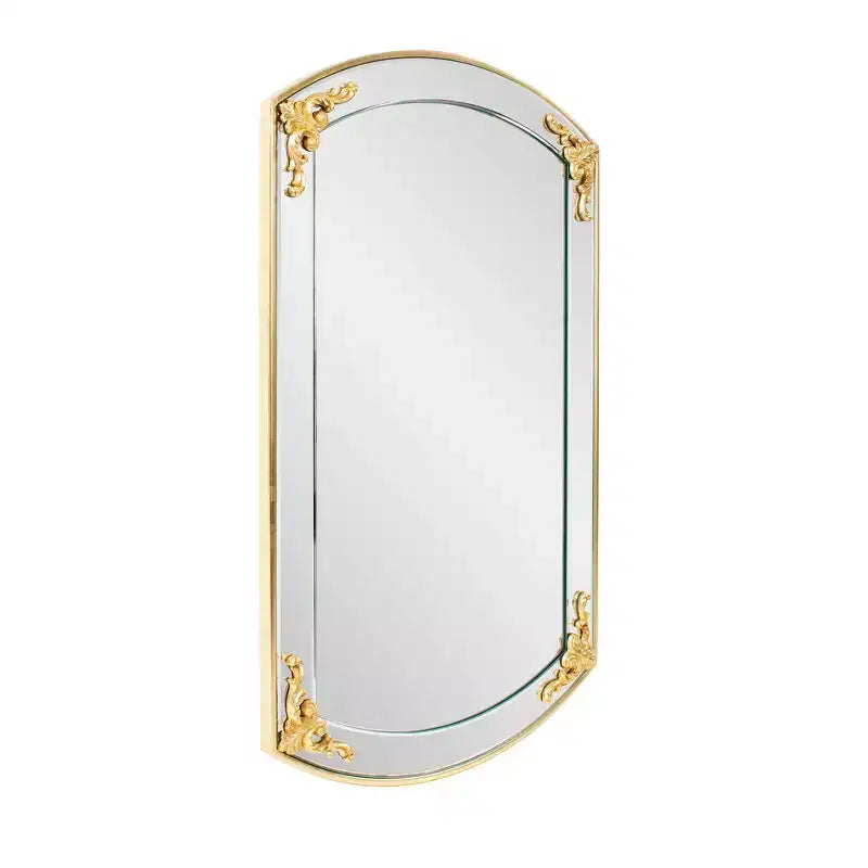 Miroir de courtoisie rectangulaire Howard Elliott 23"x39,25" Brockwell doré