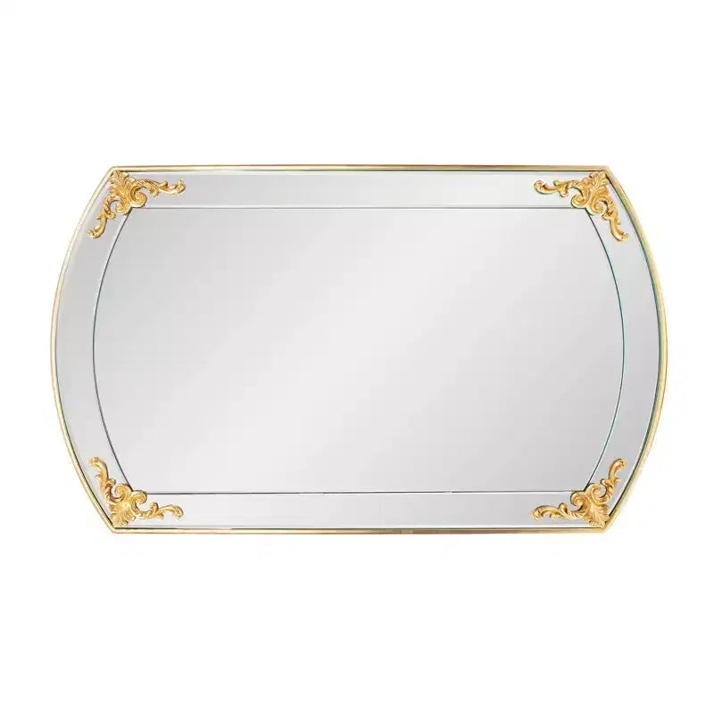 Miroir de courtoisie rectangulaire Howard Elliott 23"x39,25" Brockwell doré