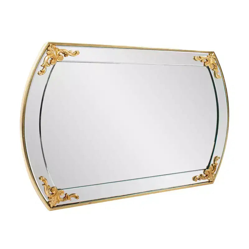 Miroir de courtoisie rectangulaire Howard Elliott 23"x39,25" Brockwell doré
