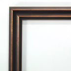 Miroir mural de salle de bain en bois, 40 po x 29 po, bordure droite, bronze foncé – Amanti Art : Rectangulaire, Style moderne, Mural