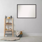 Miroir mural de salle de bain en bois, 40 po x 29 po, bordure droite, bronze foncé – Amanti Art : Rectangulaire, Style moderne, Mural