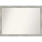 42" x 31" Non-Beveled Dove Gray Wash Narrow Wall Mirror - Amanti Art
