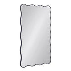 Kate & Laurel All Things Decor 24"X36" Viona Rectangle Scalloped Mirror Navy Blue
