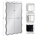 Miroir rectangulaire festonné Viona 24"X36" bleu marine Kate & Laurel All Things Decor