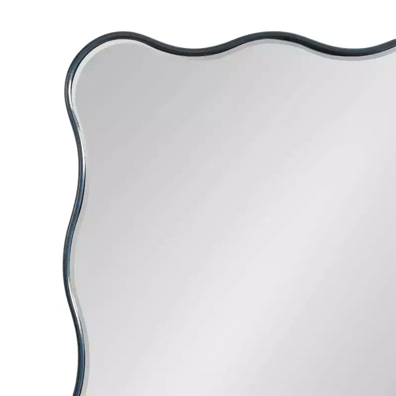 Miroir rectangulaire festonné Viona 24"X36" bleu marine Kate & Laurel All Things Decor