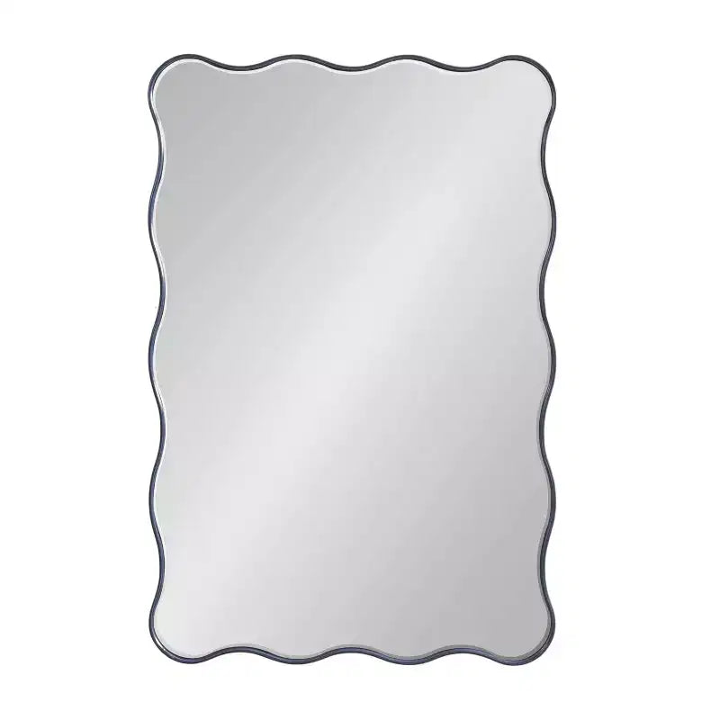 Miroir rectangulaire festonné Viona 24"X36" bleu marine Kate & Laurel All Things Decor
