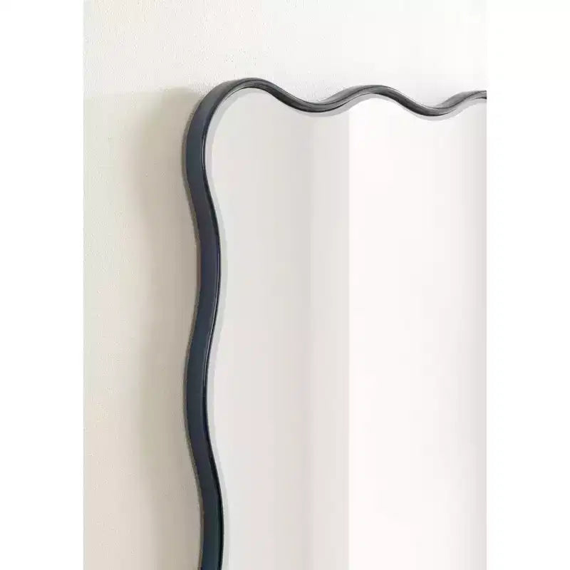 Miroir rectangulaire festonné Viona 24"X36" bleu marine Kate & Laurel All Things Decor