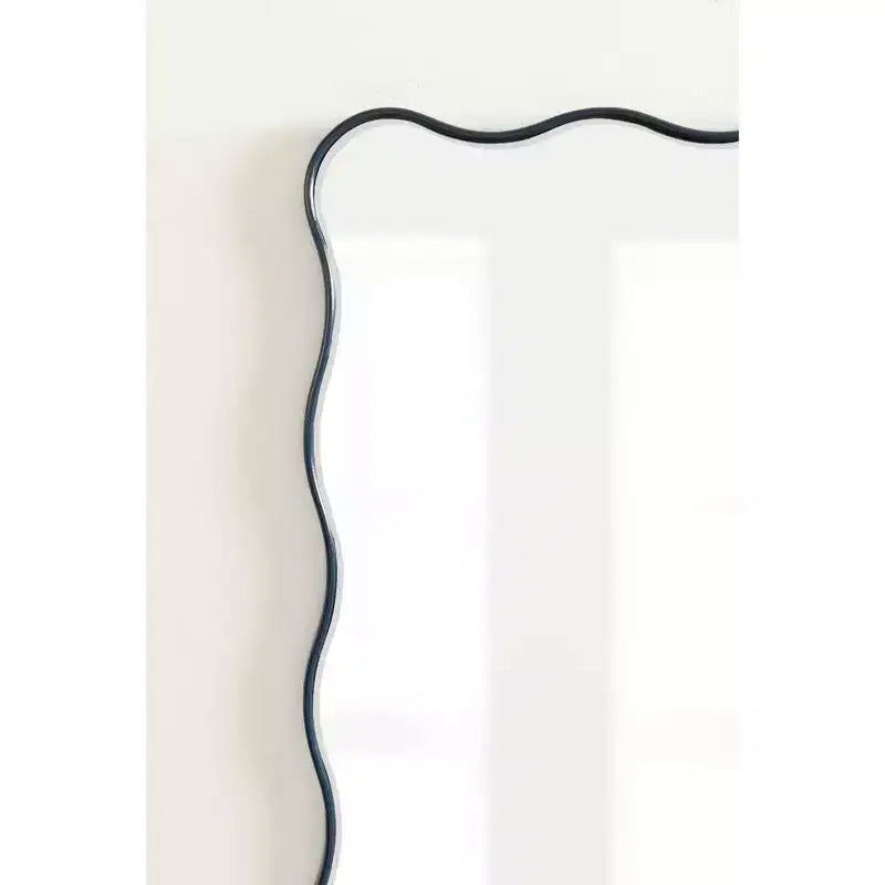 Miroir rectangulaire festonné Viona 24"X36" bleu marine Kate & Laurel All Things Decor