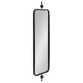 Kate & Laurel All Things Decor 9"x36" Kasota Slim Rectangle Mirror Metal Black