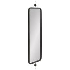 Kate & Laurel All Things Decor 9"x36" Kasota Slim Rectangle Mirror Metal Black