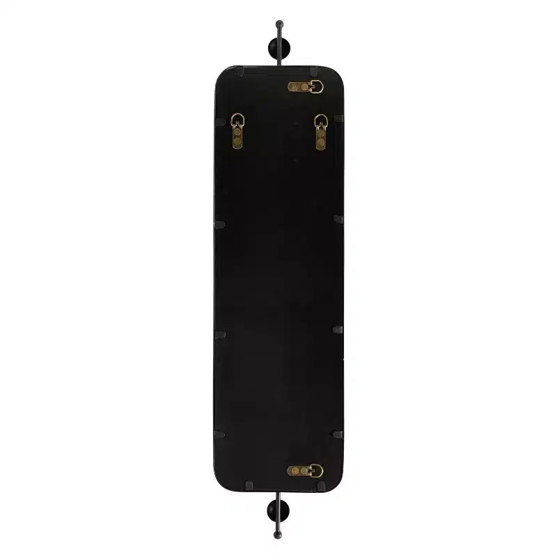Kate & Laurel All Things Decor Miroir rectangulaire mince Kasota 9"x36" en métal noir