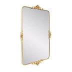 Miroir de courtoisie rectangulaire Howard Elliott 26"x40" Wanstead Park doré à la feuille d'or