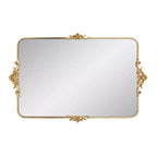 Miroir de courtoisie rectangulaire Howard Elliott 26"x40" Wanstead Park doré à la feuille d'or