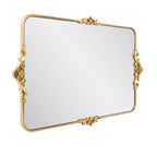 Miroir de courtoisie rectangulaire Howard Elliott 26"x40" Wanstead Park doré à la feuille d'or