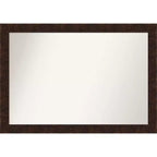 40" x 28" Non-Beveled William Mottled Bronze Narrow Wall Mirror - Amanti Art