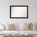 Miroir mural étroit William Mottled Bronze non biseauté 40" x 28" - Amanti Art