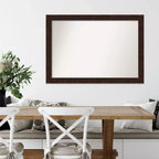 Miroir mural étroit William Mottled Bronze non biseauté 40" x 28" - Amanti Art